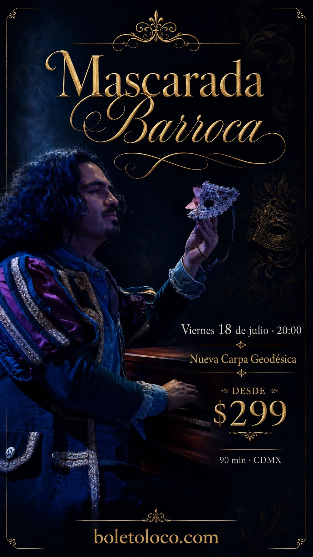 Boletos para Mascarada Barroca en La Nueva Carpa Geodésica, Ciudad de México